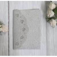 Silvery Invitation Card Thanksgiving Day Laser Cut Paper Glitter Paper